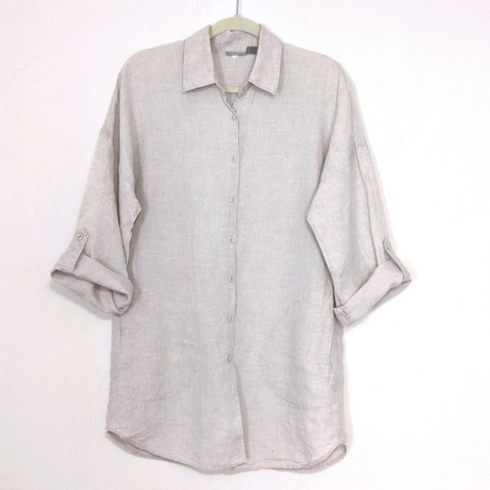Linen Button Down Tunic/Blouse - Chico's